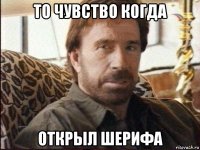 то чувство когда открыл шерифа