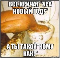 все кричат "ура новый год!" а ты такой"кому как!"