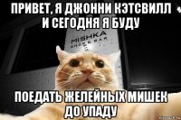 привет, я джонни кэтсвилл и сегодня я буду поедать желейных мишек до упаду