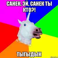 санек, эй, санек ты кто?! тыгыдык