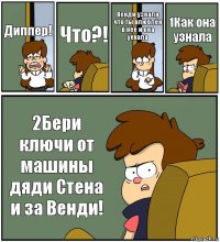 Диппер! Что?! Венди узнала что ты влюблён в неё и она уехала 1Как она узнала 2Бери ключи от машины дяди Стена и за Венди!