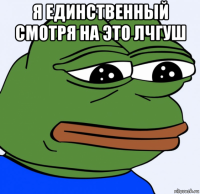 я единственный смотря на это лчгуш 