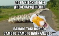 ілона вітаю тебе з днем.народження бажаю тобі всього самого-самого найкращого***