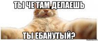 ты че там делаешь ты ебанутый?