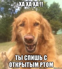 ха ха ха !! ты спишь с открытым ртом