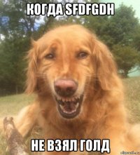 когда sfdfgdh не взял голд