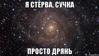 я стерва, сучка просто дрянь