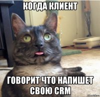 когда клиент говорит что напишет свою crm