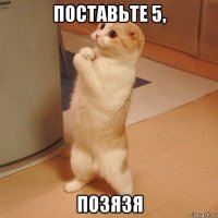 поставьте 5, позязя