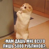  -мам дашь мне всего лишь 5000 рубликов?.