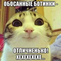 обосанные ботинки - отличненько! хехехехехе...