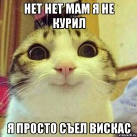 нет нет мам я не курил я просто съел вискас