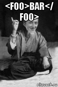 <foo>bar</ foo> 