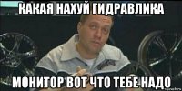 какая нахуй гидравлика монитор вот что тебе надо