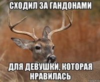 сходил за гандонами для девушки, которая нравилась