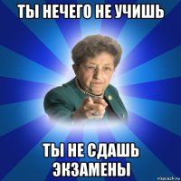 ты нечего не учишь ты не сдашь экзамены