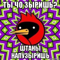 ты чо зыришь? штаны напузыришь