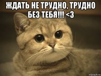 ждать не трудно, трудно без тебя!!! <3 