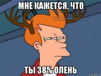 мне кажется, что ты 38% олень