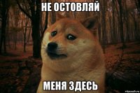 не остовляй меня здесь