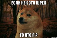 если кек это шрек то кто я ?