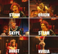 Steam Origin Skype Steam Avast Nvidia