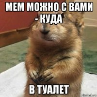 мем можно с вами - куда в туалет