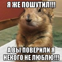 я же пошутил!!! а вы поверили я некого не люблю!!!