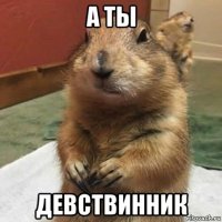 а ты девствинник