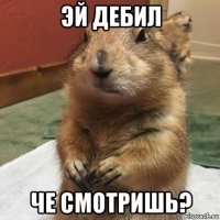 эй дебил че смотришь?