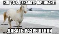 когда в деканате начинают давать разрешенки