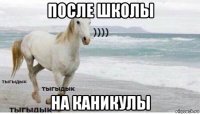 после школы на каникулы