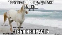 то чувство когда цыгани решили -тебя не красть