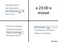 в 23:00 в ануше