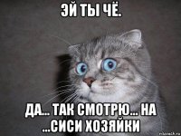 эй ты чё. да... так смотрю... на ...сиси хозяйки