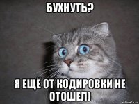 бухнуть? я ещё от кодировки не отошел)