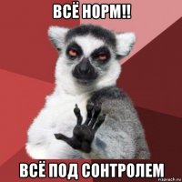 всё норм!! всё под сонтролем