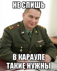 не спишь в карауле такие нужны