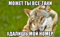 может ты все-таки удалишь мой номер