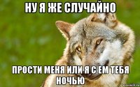 ну я же случайно прости меня или я с ем тебя ночью