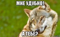 мне удубно! а тебе?