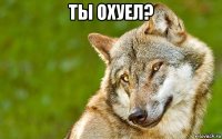 ты охуел? 