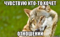 чувствую кто-то хочет отношений