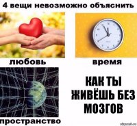 Как ты живёшь без мозгов