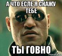 а что есле я скажу тебе ты говно