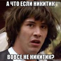 а что если никитик вовсе не никитик?