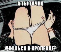 а ты точно учишься в кролевце?