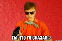  ты что то сказал ?