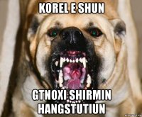 korel e shun gtnoxi shirmin hangstutiun