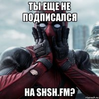 ты еще не подписался на shsh.fm?